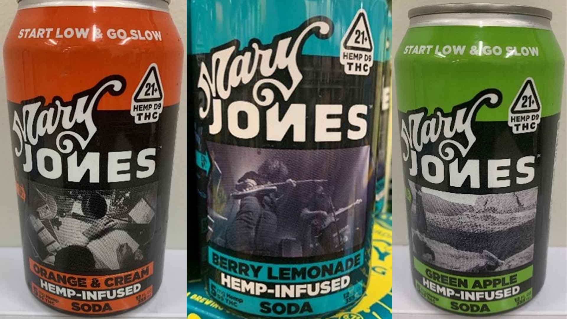 Mary Jones Soda cans in different flavors