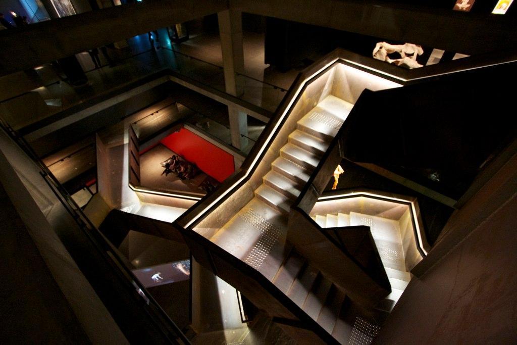 Photograph of the main staircase in the Museum of Old and New Art in Hobart