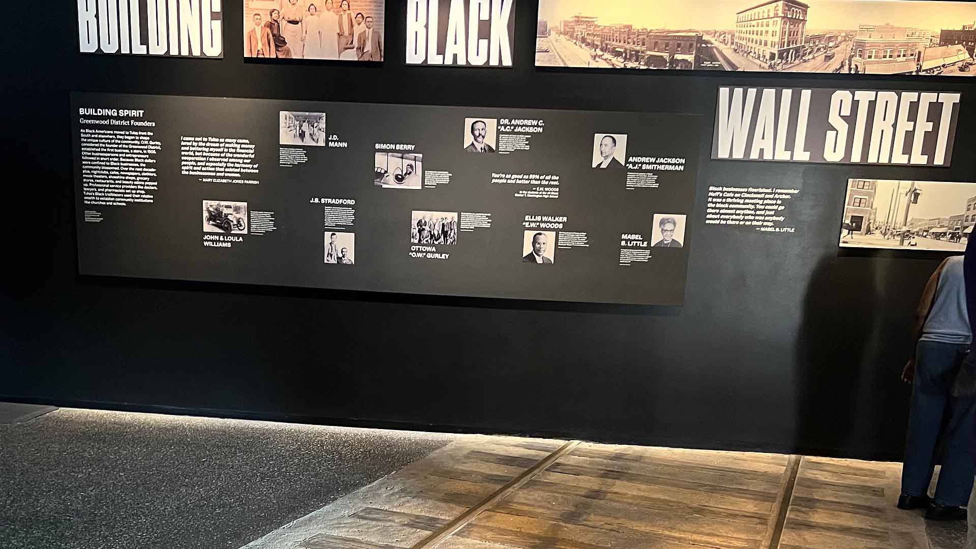 Greenwood Rising features a replica of railway tracks that demarcated the boundary of Black Wall Street.