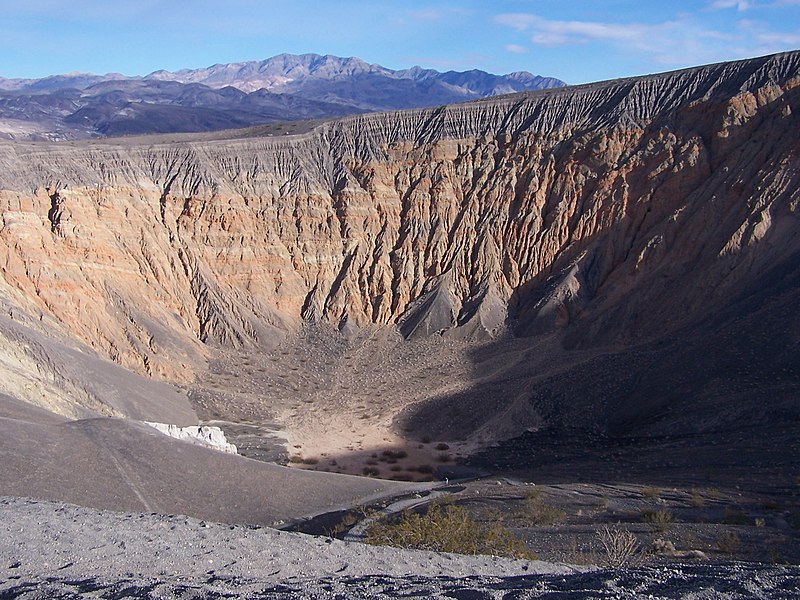 An enormous crater pictured in Africa