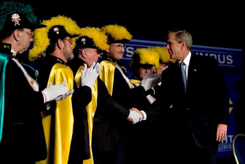 Knights of Columbus meet with former US President Bush
