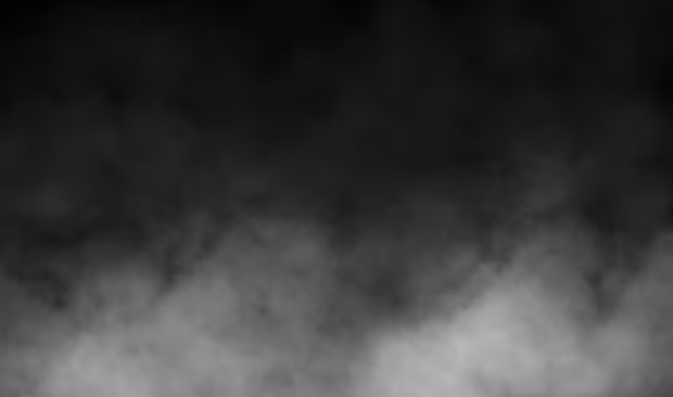 steam against black background