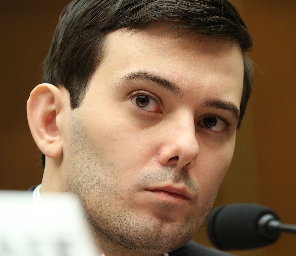 An up-close photograph of the disgraced Martin Shkreli