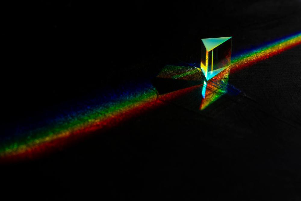A photograph of light passing through glass