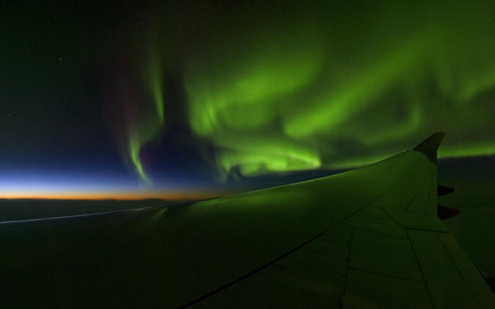 Shapes in the sky formed by the Northern Lights