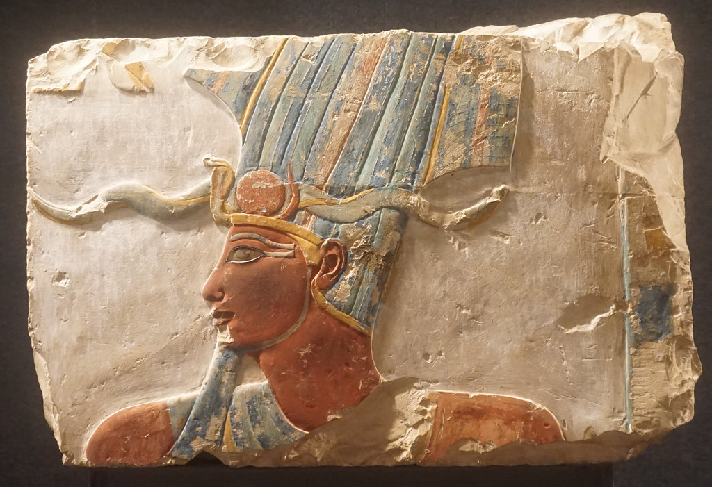 A stone carving of King Thutmose III