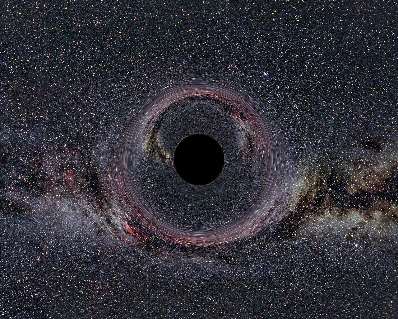An artist's depiction of a black hole