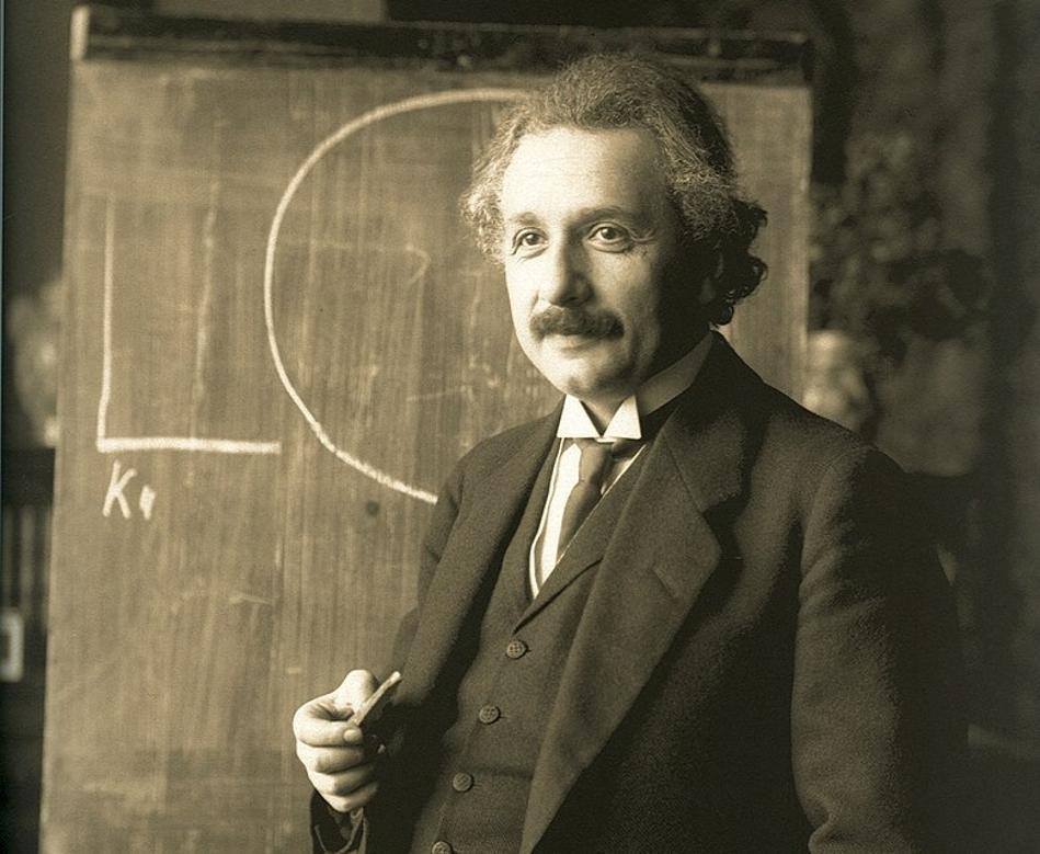 A photograph of Albert Einstein