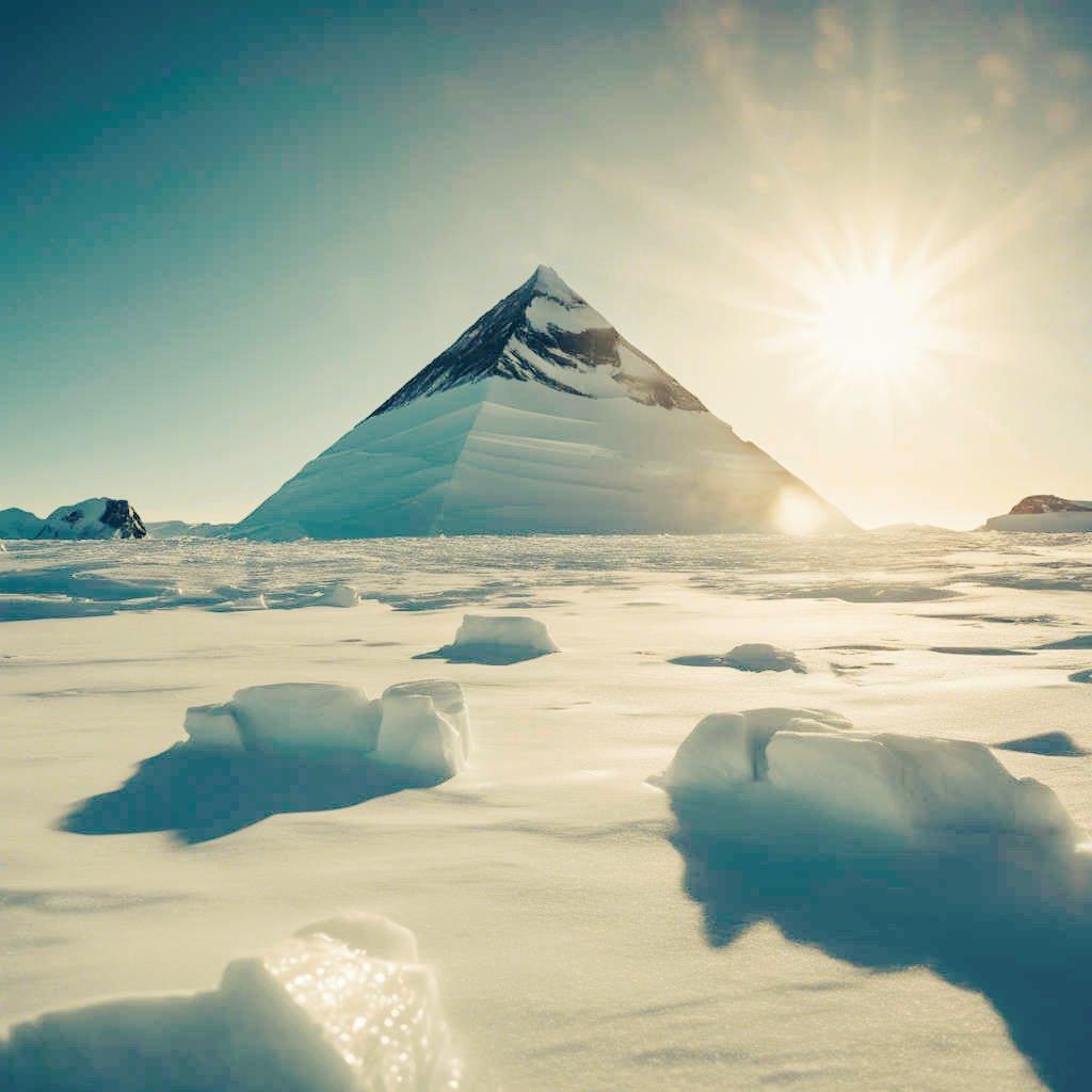 Artists' depiction of the pyramid in Antarctica