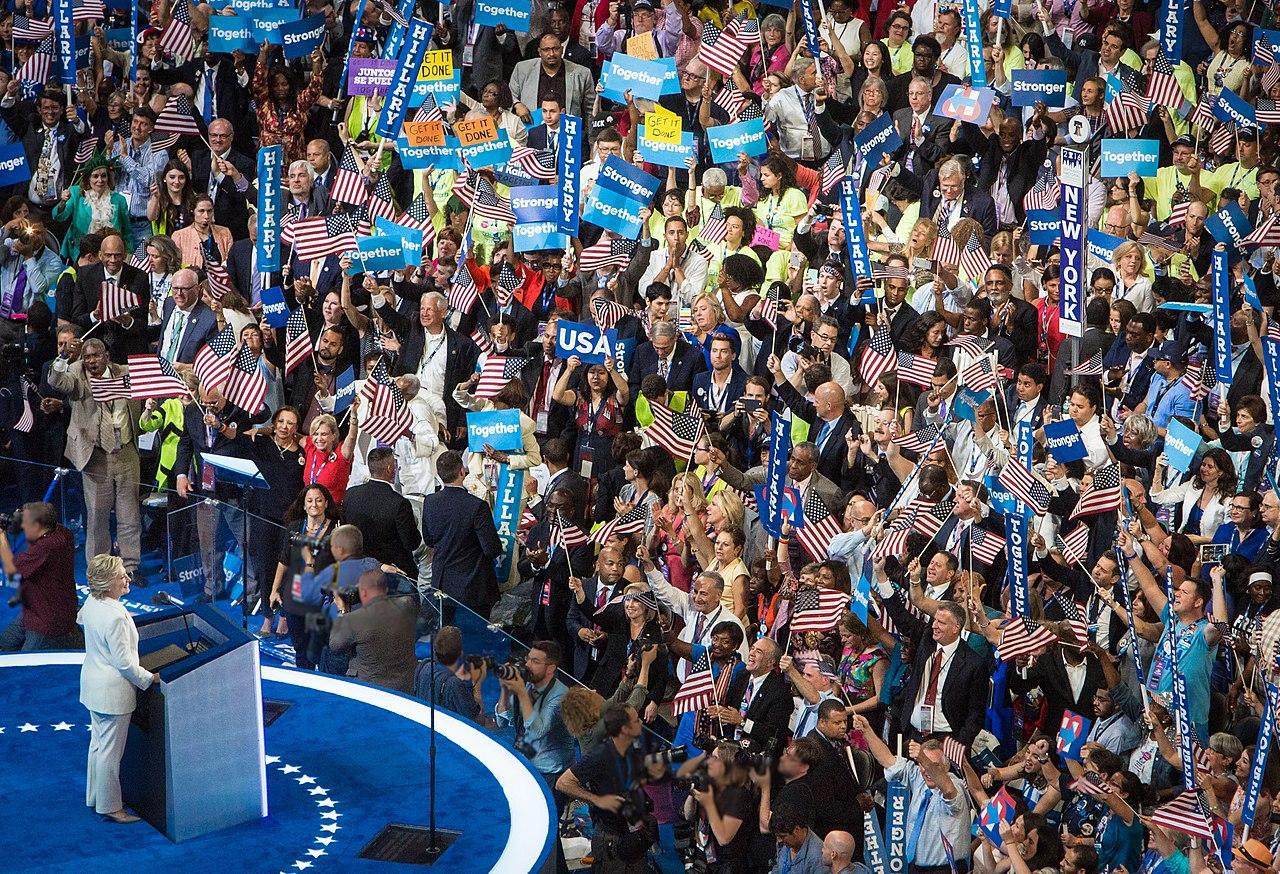A photograph of the Democratic Convention in 2016