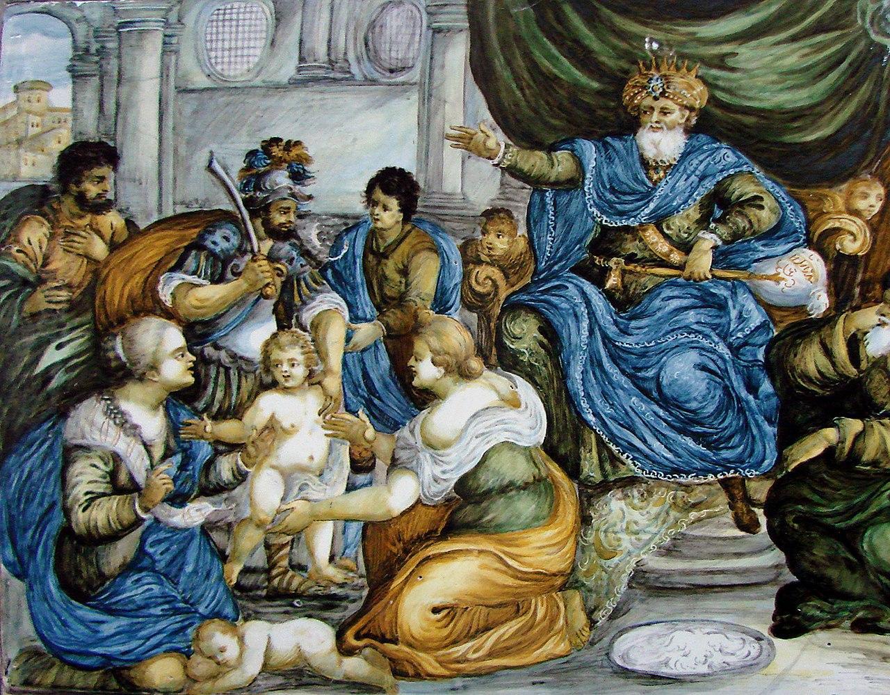 A photograph showcasing a painting of King Solomon