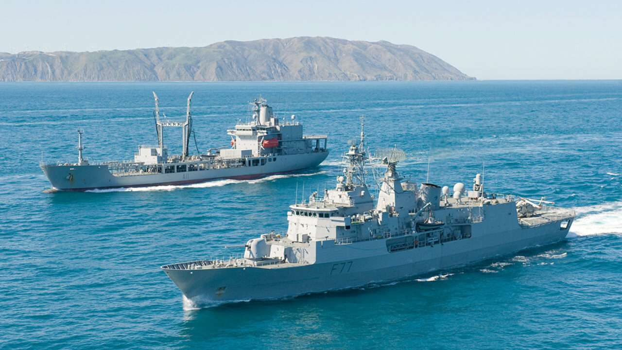 Two ships on the ocean