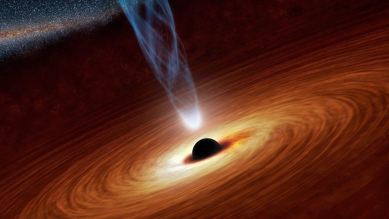 An artist’s depiction of a black hole