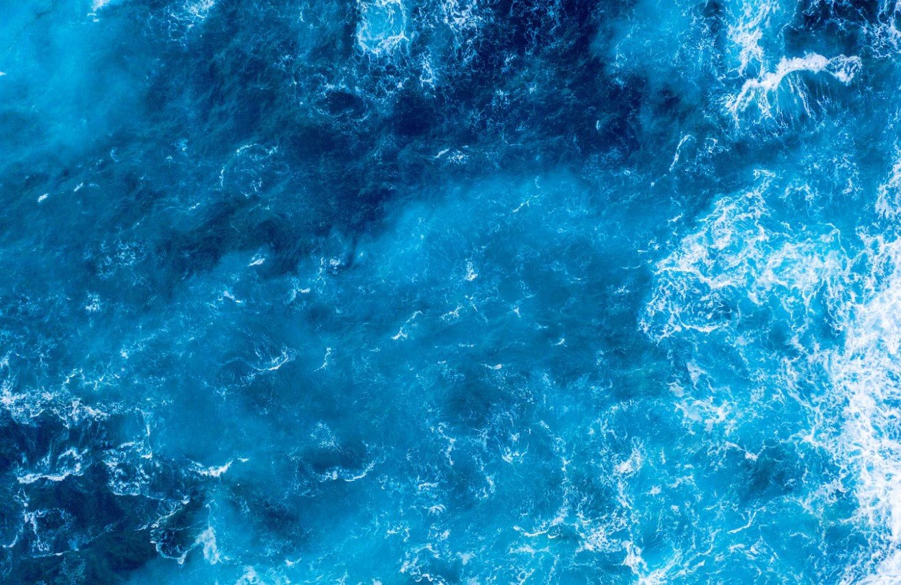 ariel view of the ocean