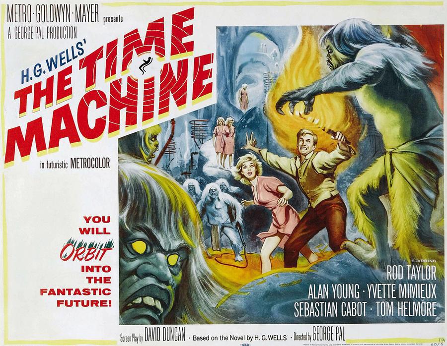 A photograph of The Time Machine poster