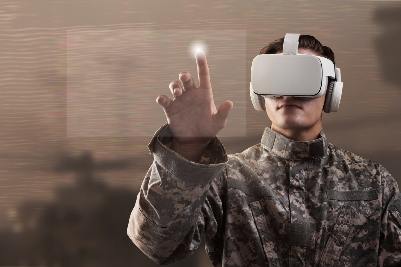 Soldier using AI
