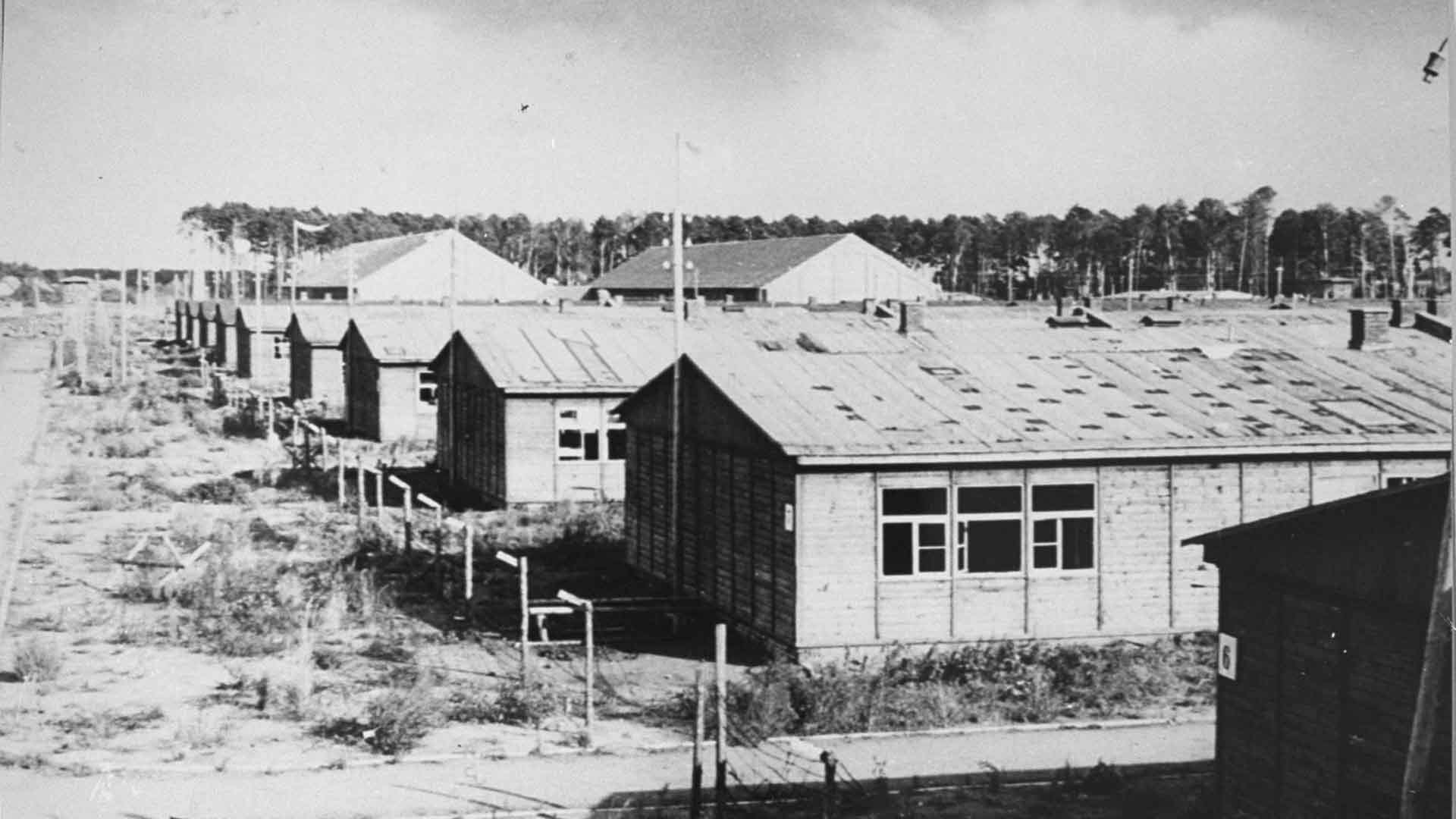 Black and white photo of Stutthof concentration camp