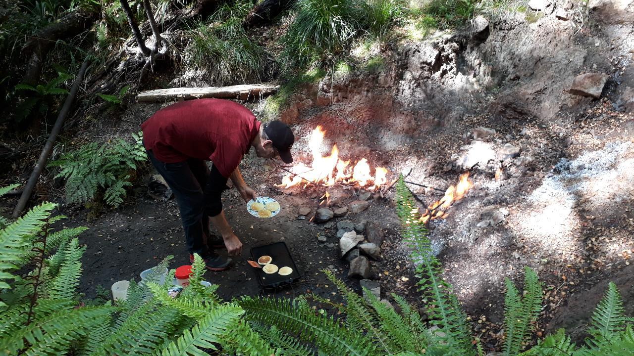 A photograph of a natural flame found in New Zealand