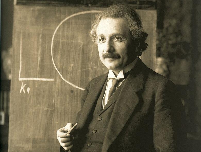 A photograph of Albert Einstein