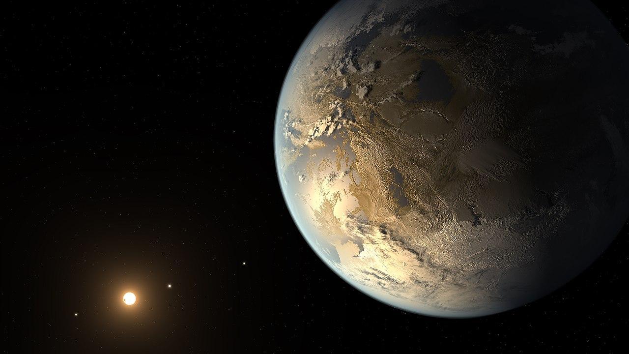 A computer generated image of an exoplanet