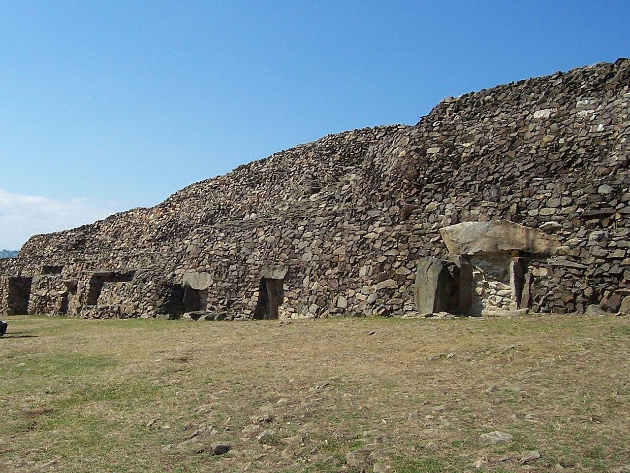 A photograph of a Neolithic burial site in France