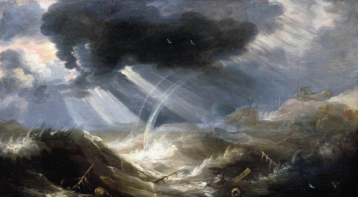 A painting depicting the Great Flood mentioned in the Bible