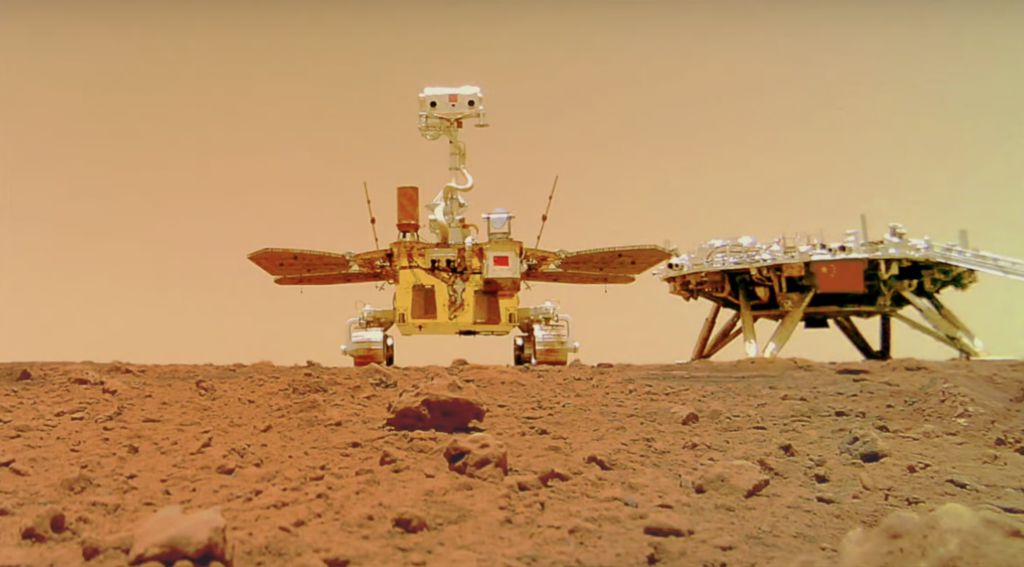 China’s Zhurong rover pictured on Mars