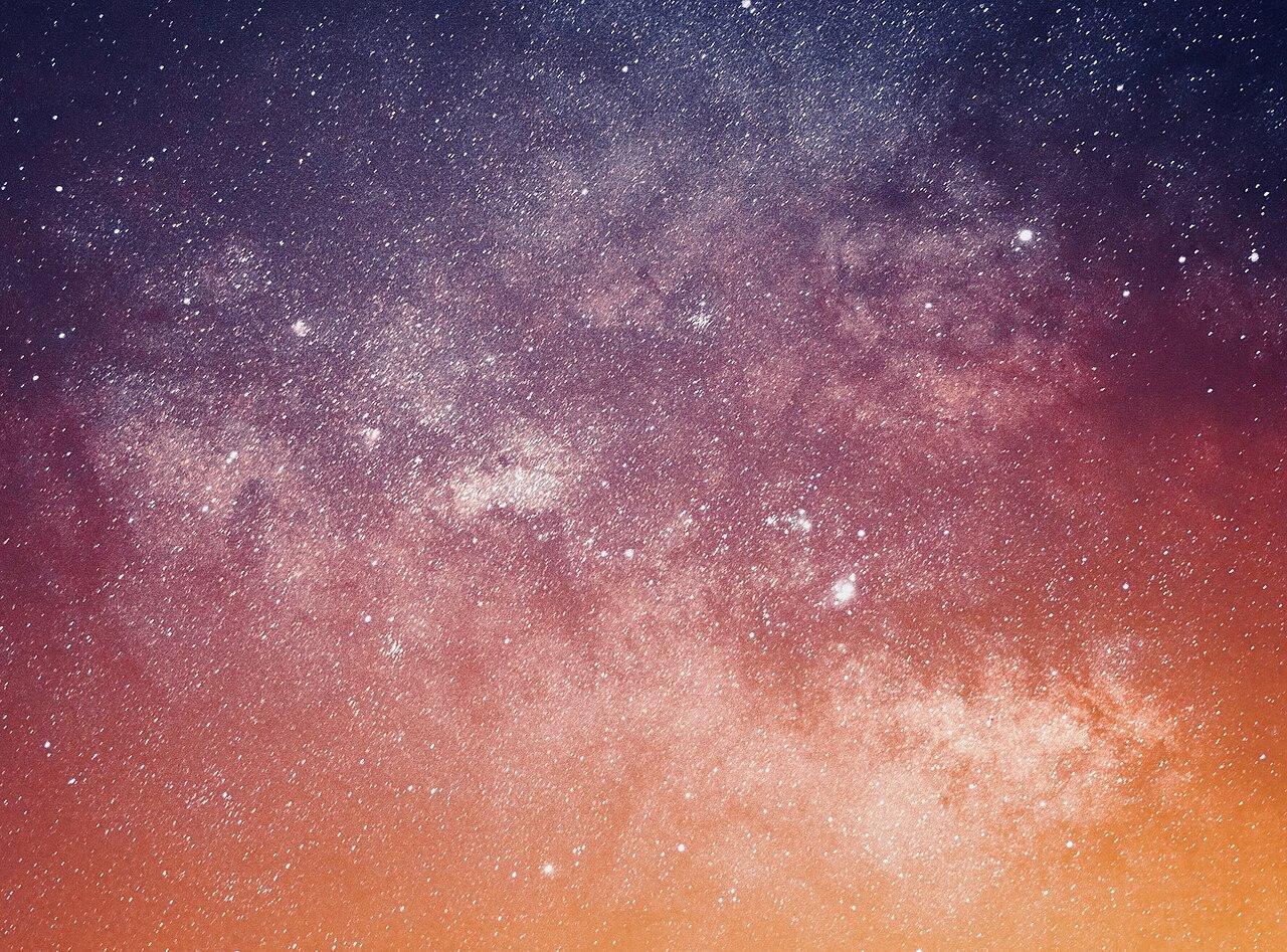 A photograph of stars in the night sky