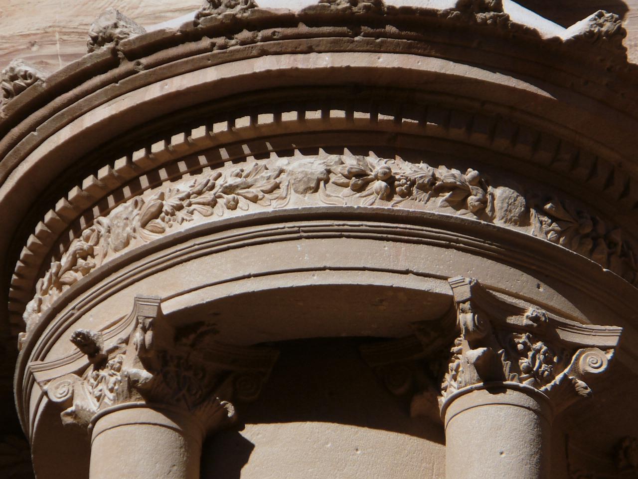 A photograph of carvings found at a Nabataean site