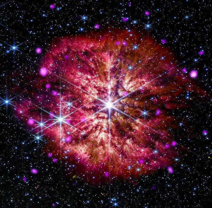 A photograph of a Wolf-Rayet star