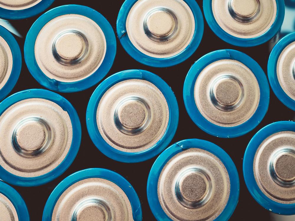 A collection of batteries stacked together