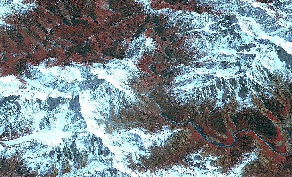 A birdseye image of Yarlung Tsangpo Grand Canyon