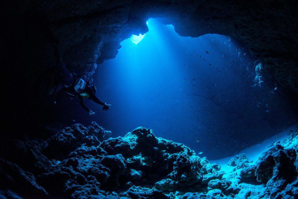 A photograph of the Mariana Trench