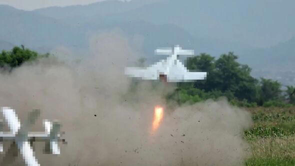 North Korean drones poorly pixelated