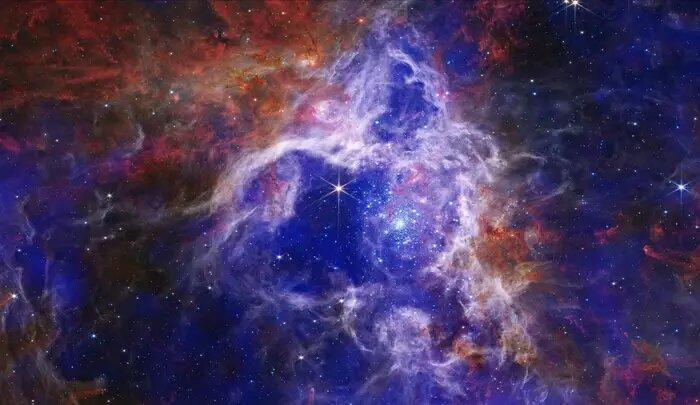 A photograph of the Tarantula Nebula taken by the Chandra telescope
