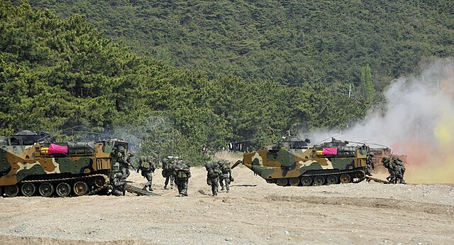 Tanks during a military exercise