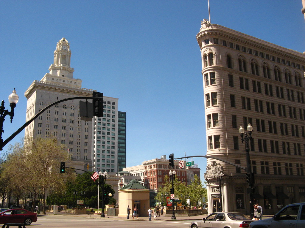 An image of downtown Oakland on a blue day