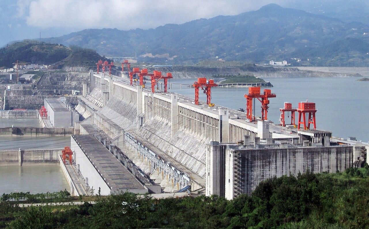 A photograph of the Three Gorges Dam