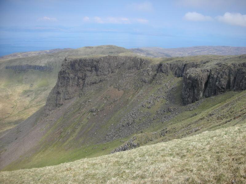 A photograph of cliffs on the Island of Rum