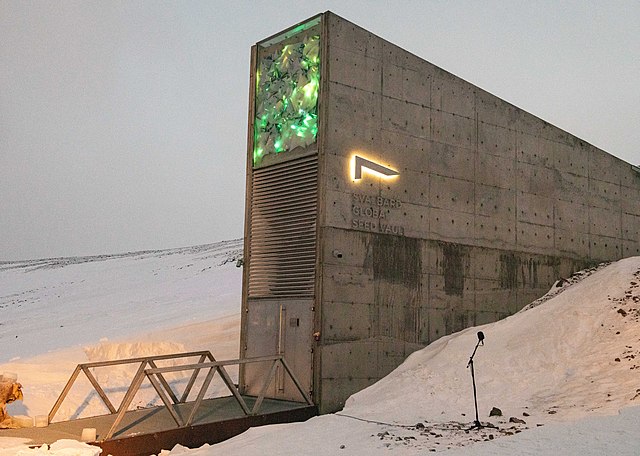 Exterior of the Global Seed Vault in Svalbard