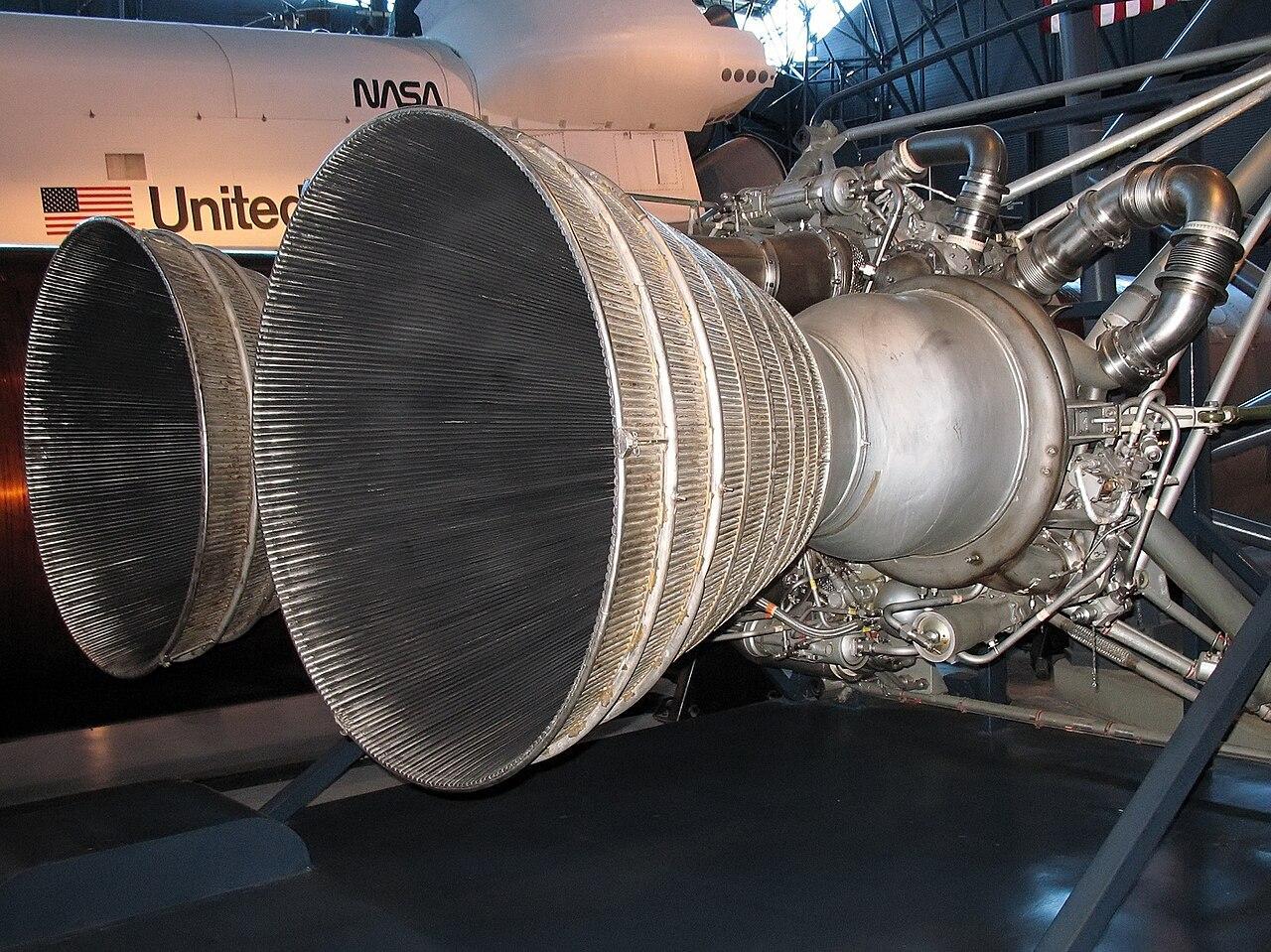 A photograph of a rocket engine