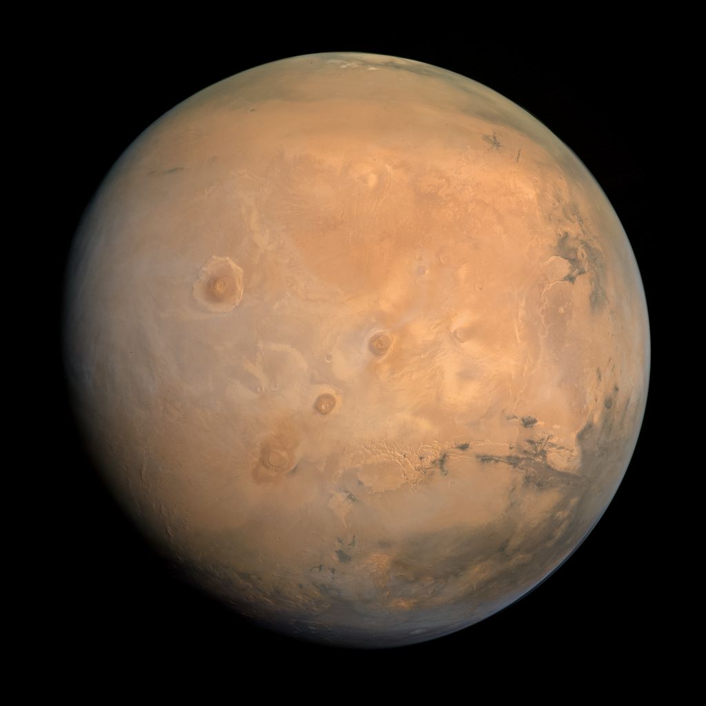 A photograph of planet Mars
