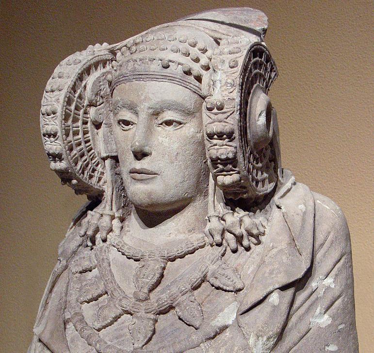 A photograph of an Iberian-era sculpture discovered in Spain