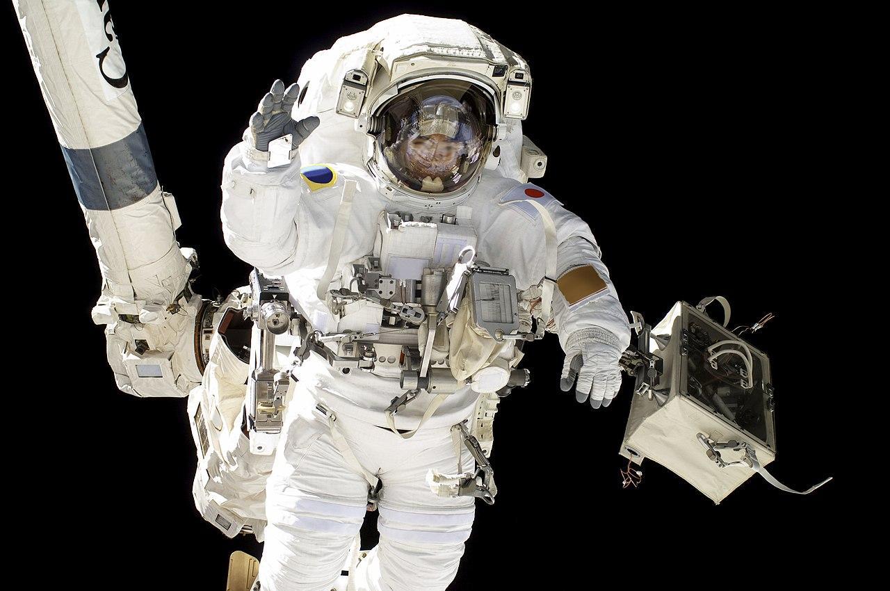 A photograph of an astronaut in space