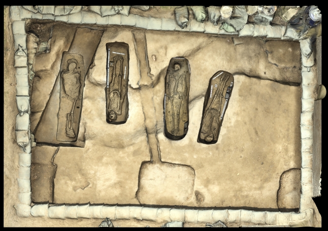 3D rendering of Jamestown burial site