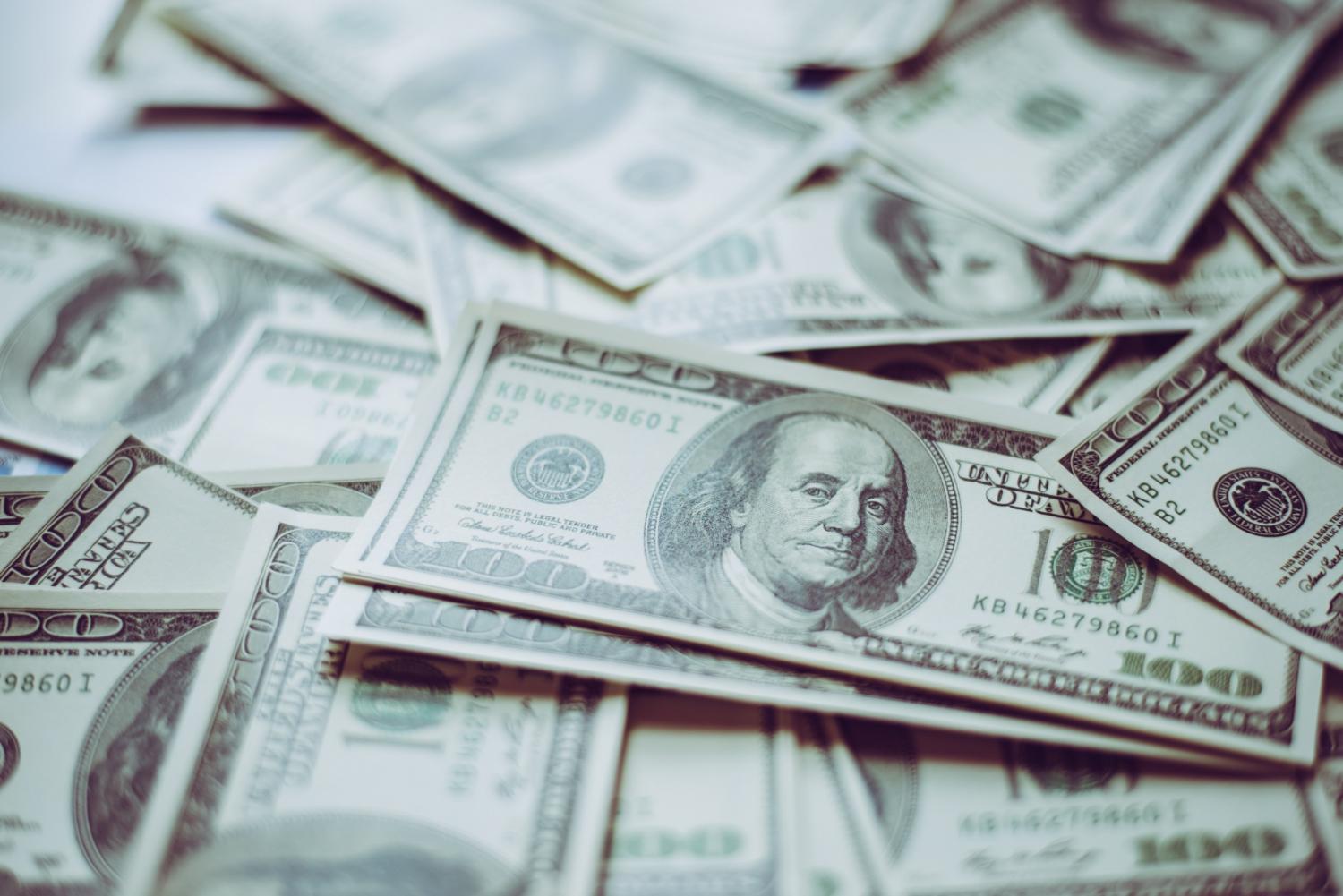 A photograph of American cash