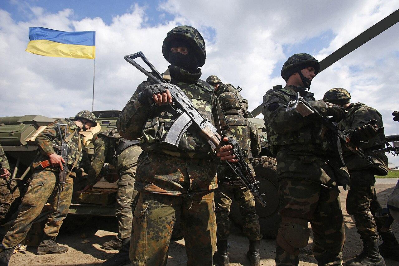 A photograph of Ukrainian soldiers