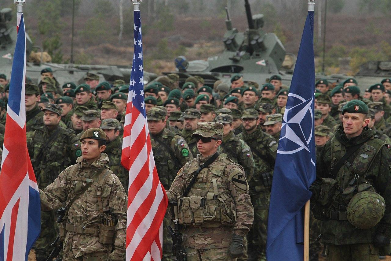 A photograph of a NATO military exercise