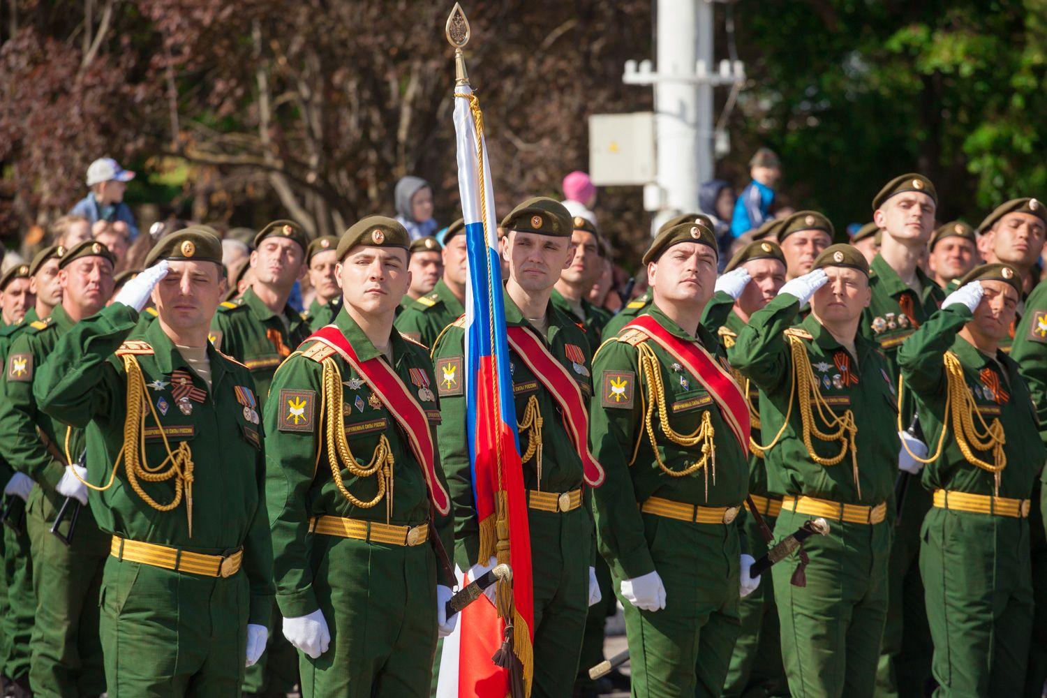 A photograph of the Russian army