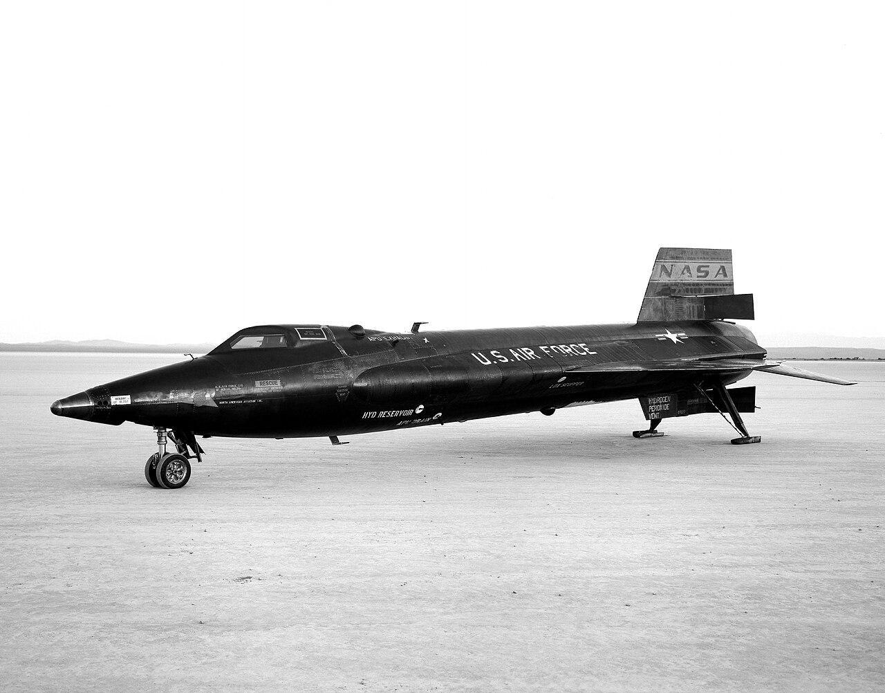 A photograph of NASA’s x-15 Craft